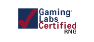 certification logo of gaming labs that shows the RNG is certified by gaming labs